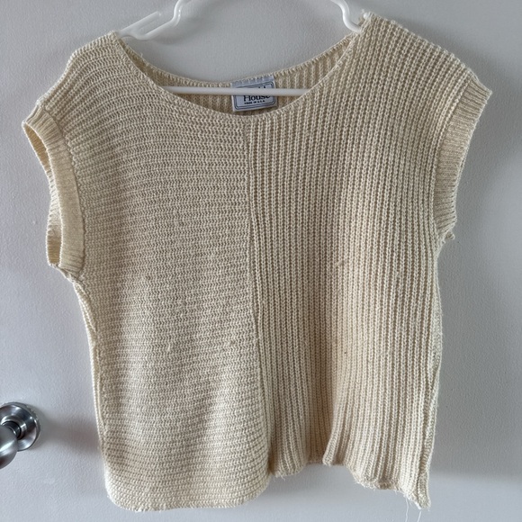 Lands' End Women's Cream Sweater WOOL - Picture 1 of 3